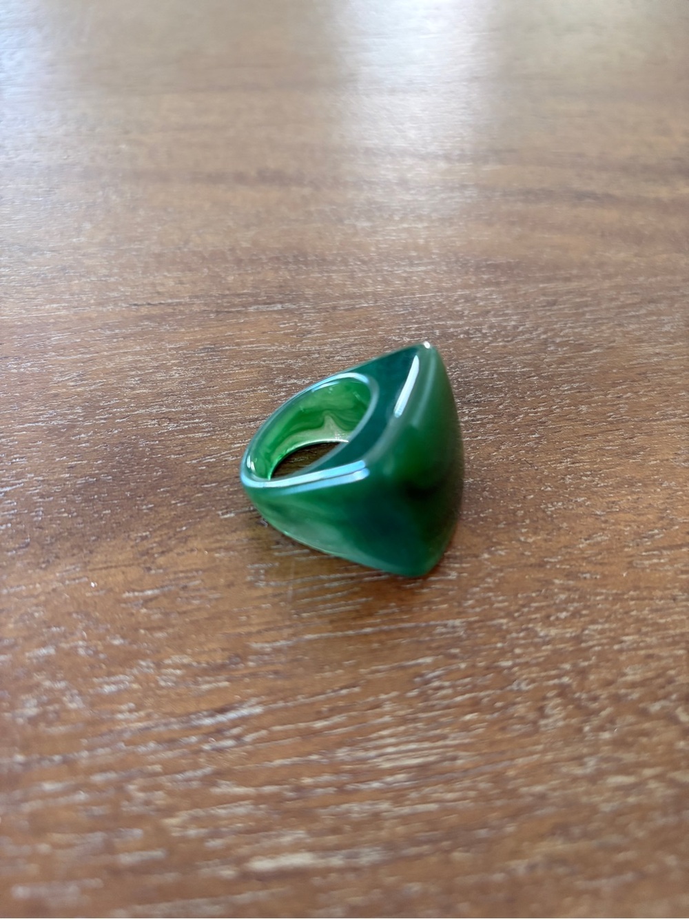 Green Resin Statement Ring